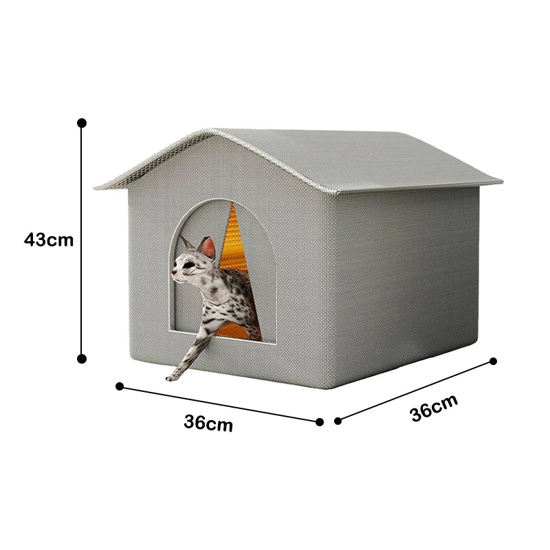 Waterproof Outdoor Pet House Thickened Cat Nest Four Seasons Universal Pet House Home Foldable Washable for Small Pet Supplies