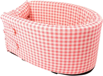 Pet Car Dog Kennel, Universal Dog & Cat Car Seat Cushion, Central Control Pet Bag for Travel, Comfortable and Secure Pet Outing Carrier (Pink, Coffee)