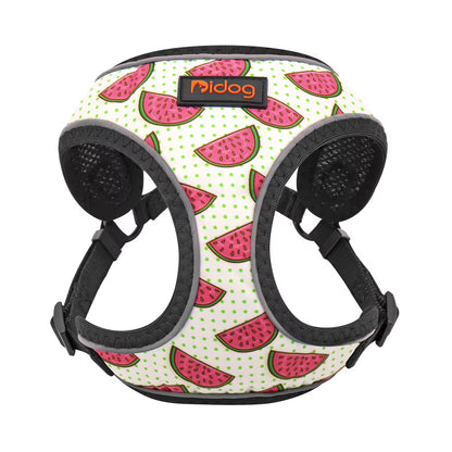 Nylon Reflective Dog Cat Harness Vest Printed French Bulldog Harness Puppy Small Medium Dogs Cats Harness for Chihuahua Walking
