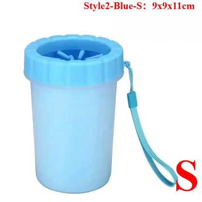 Dog Foot Cup Paw Washer Cleaner Dog Cat Foot Cleaning Brush Soft Silicone Dog Paw Cleaning Dog Paw Cleaning Bucket Accessories