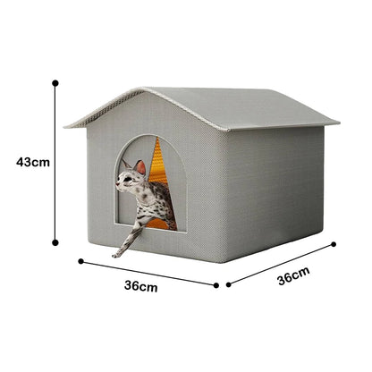 Waterproof Outdoor Pet House Thickened Cat Nest Four Seasons Universal Pet House Home Foldable Washable for Small Pet Supplies