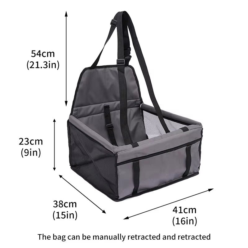 Premium Dog/Cat Car Seat Cushion Hanging Bag Travel Dog Car Seat for Small to Medium Dog Cats Dog Travel Cage Accessories
