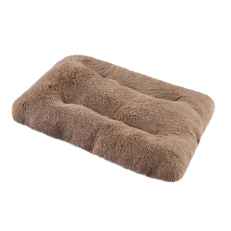 Fluffy Calming Dog Bed Washable Pet Mat Waterproof Anti-Slip Anti-Anxiety Pet Kennel for Large Medium Small Puppy Cats