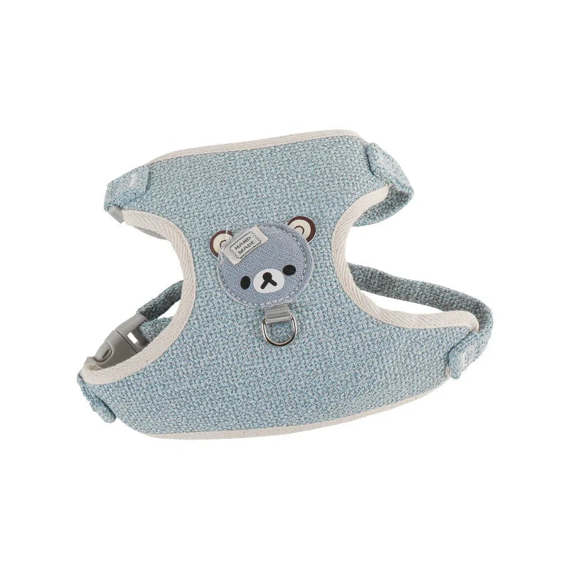 1/Set Puppy Dog Harness for Small Dogs Adjustable Dog Kitten Cat Harness and Leash Dog Leash Dog Cat Collar Dog Cat Accessories