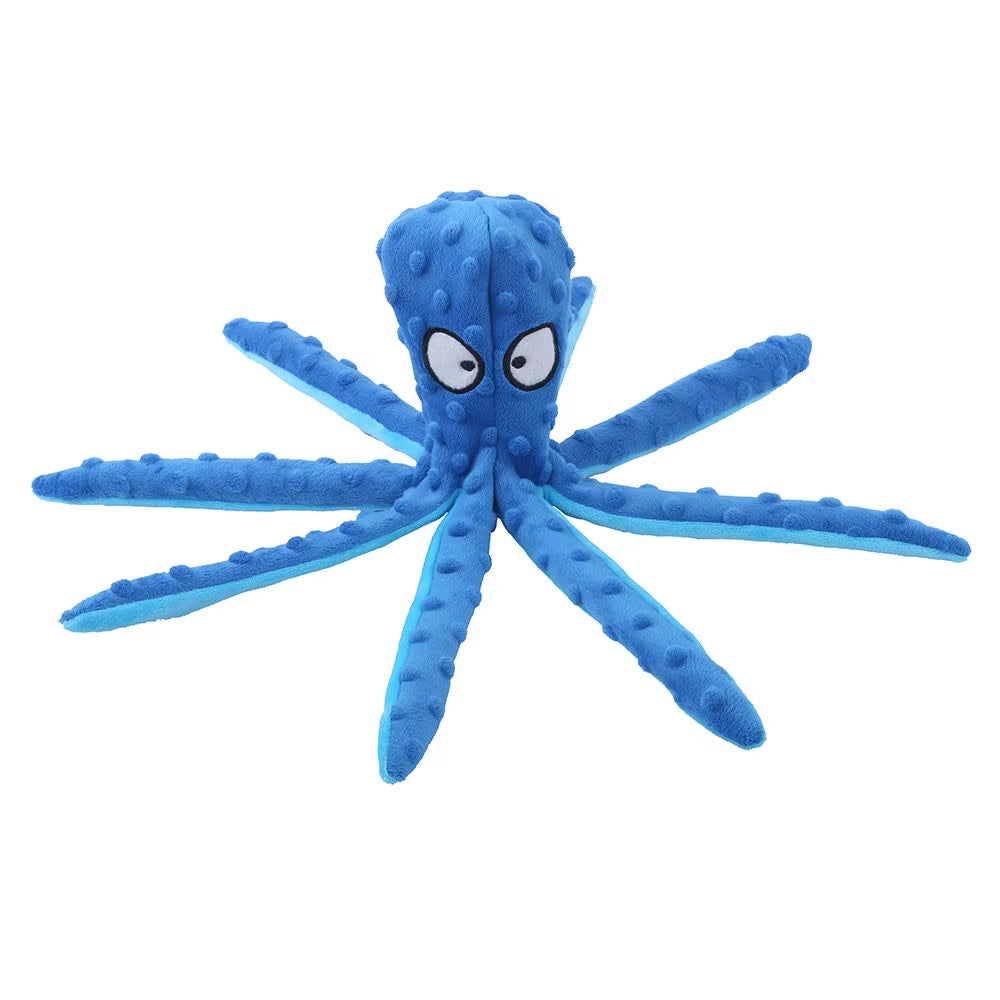 Pet Plush Dog Toy Voice Octopus Shell Puzzle Toy Bite Resistant Interactive Pet Dog Teeth Cleaning Chew Toy Pet Supplies