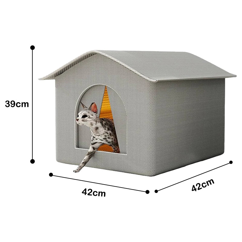 Waterproof Outdoor Pet House Thickened Cat Nest Four Seasons Universal Pet House Home Foldable Washable for Small Pet Supplies