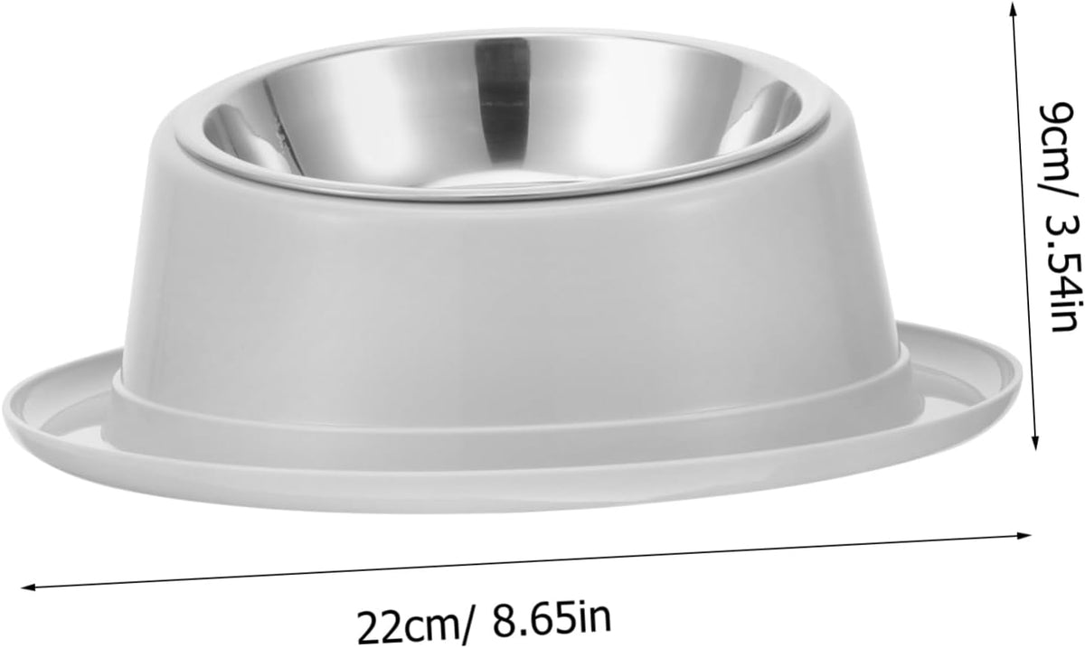 Unique Design Pet Bowl anti Ant Cat Feeder Stainless Steel Non-Slip Grey Pet Food Bowl Pet Feeding Bowl