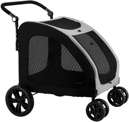 Pet Stroller, Dual Capacity Cat Dog Carrier Backpack Travel Strollers