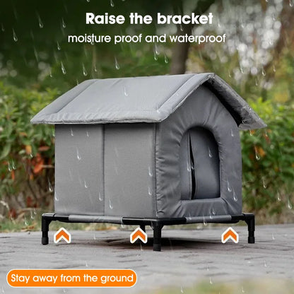 Waterproof Outdoor Pet House Thickened Cat Nest Four Seasons Universal Pet House Home Foldable Washable for Small Pet Supplies