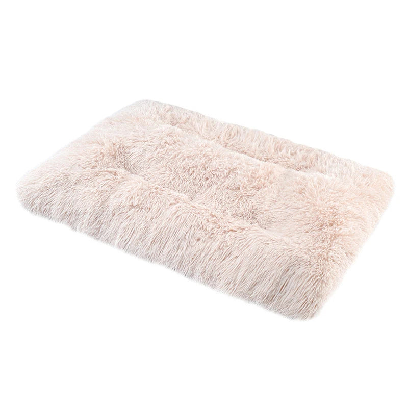 Fluffy Calming Dog Bed Washable Pet Mat Waterproof Anti-Slip Anti-Anxiety Pet Kennel for Large Medium Small Puppy Cats