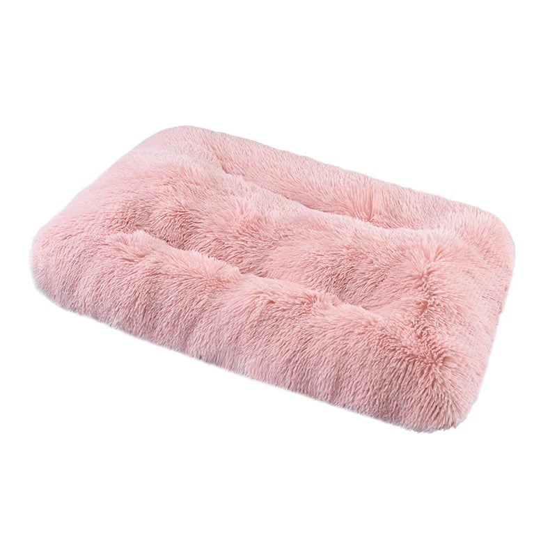 Fluffy Calming Dog Bed Washable Pet Mat Waterproof Anti-Slip Anti-Anxiety Pet Kennel for Large Medium Small Puppy Cats