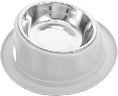 Unique Design Pet Bowl anti Ant Cat Feeder Stainless Steel Non-Slip Grey Pet Food Bowl Pet Feeding Bowl