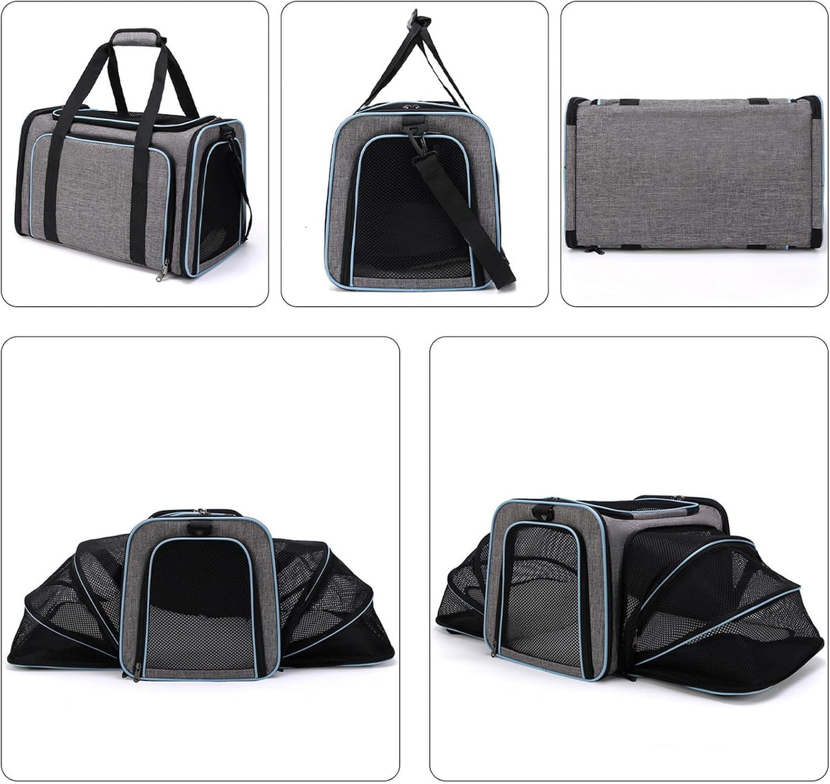 Expandable Pet Carrier, Airline Approved Pet Carrier, Pet Backpack Carrier,For Dog, Cat, Puppy, Kittens Travel Friendly with Comfortable Fleece Bed