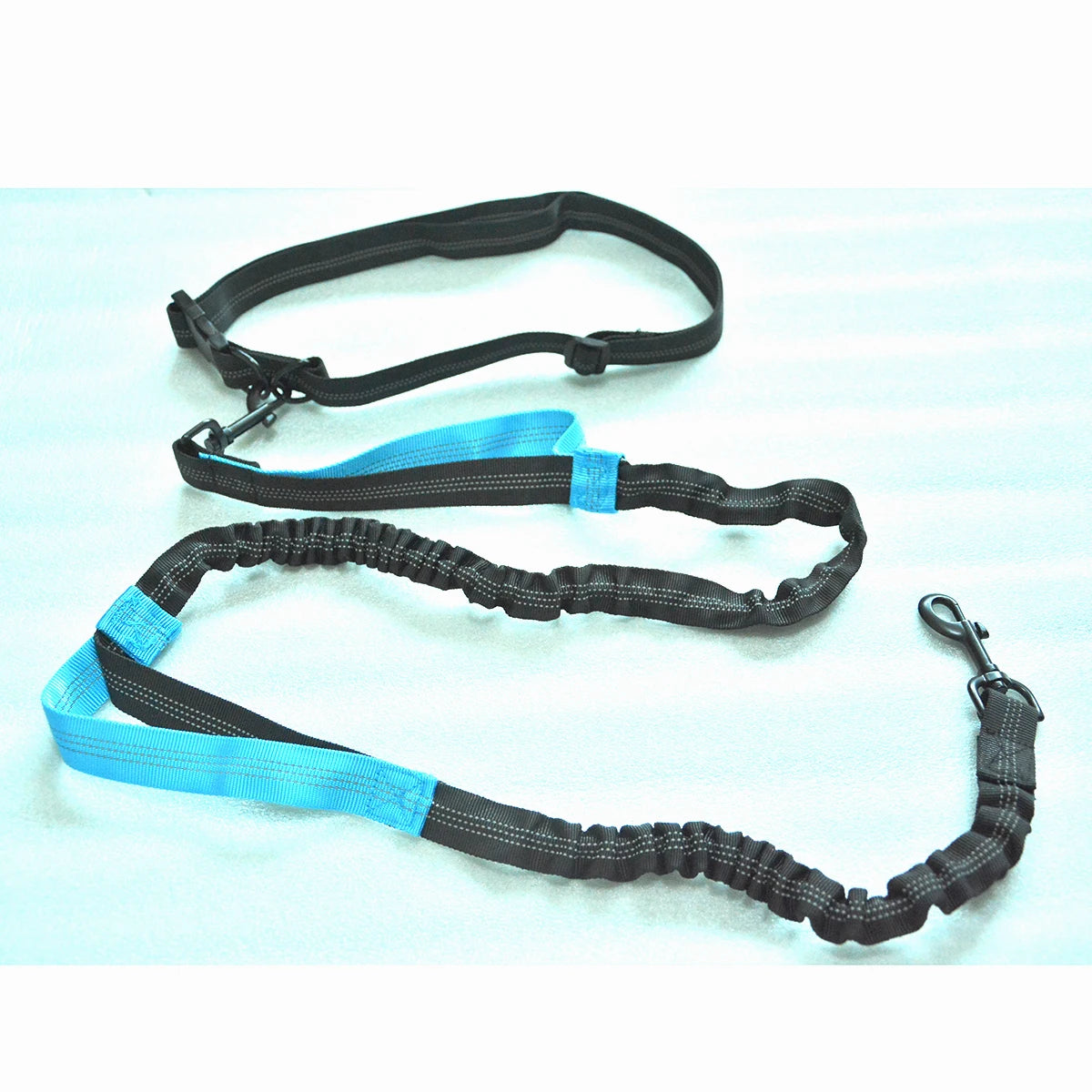 Retractable Hands Free Dog Leash for Running Double Handles Elastic Cord Reflective Large Dog Leash Pet Supplies