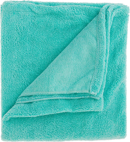 DII Microfiber Pet Bath Towel with Embroidered Paw Print, 44X27.5, Ultra-Absorbent & Machine Washable for Small, Medium, Large Dogs and Cats-Green
