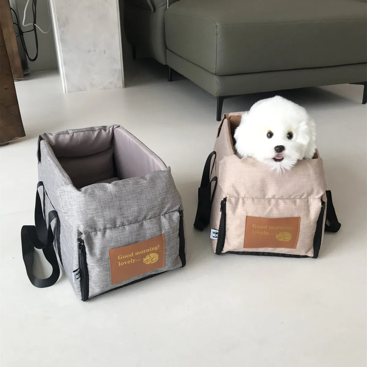 Dog Car Seat for Small Dog Center Console Seat Pet Booster Seat for Car Puppy Portable Dog Carrier for Cats Safety Travel Bag