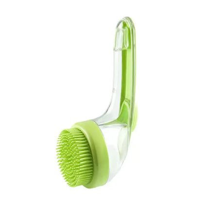 Universal 2-In-1 Pet Bath Brush - Ergo Grip, Plastic Body, Built-In Soap Dispenser, 8In×3In×4In Massage Aid, Reduces Shed While Washing, Boosts Blood Circulation for Dogs & Cats (Home Supplies)