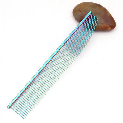 Pet Comb Light Weight Dog Grooming Comb Gold Pet Flur Comb Light Colorful Brush for Pet Special Style Dropshipping