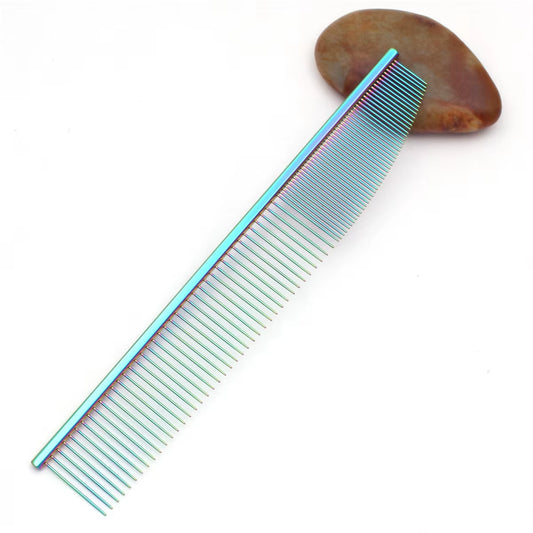 Pet Comb Light Weight Dog Grooming Comb Gold Pet Flur Comb Light Colorful Brush for Pet Special Style Dropshipping